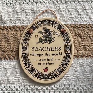 Inspirational Ceramic Wall Plaque - Cream and Black